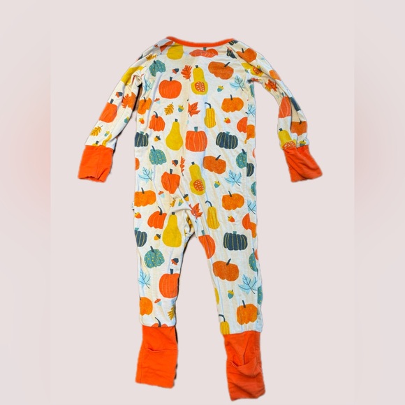 Little Sleepies Autumn harvest 6-12 month onesie - Picture 2 of 7